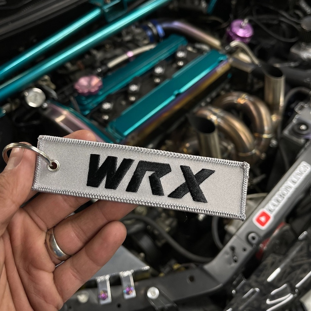 Subaru WRX grey Car Keychain Keytag